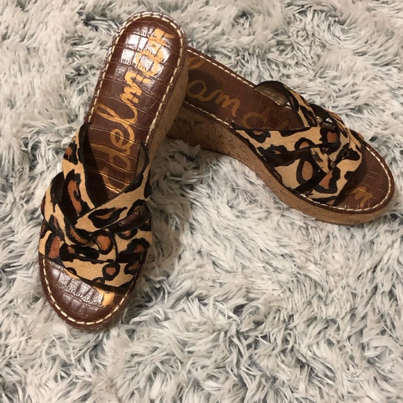 Sam Edelman Shoes - Sam Edelman Animal Print Platform Sandals